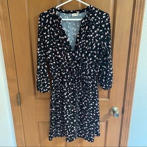 Maison Jules Dresses | Black and Link Floral Dress